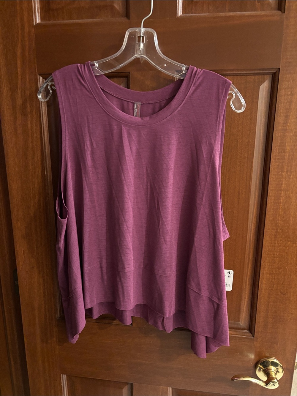 NWT Free People Relaxed Sleeveless Tank - Plum, Sz XL